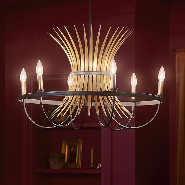 BAILE luminaire suspendu noir et doré 52458BK