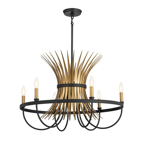BAILE luminaire suspendu noir et doré 52458BK