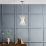 BAILE luminaire suspendu nickel brossé et grège 52460NI