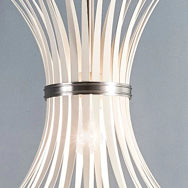 BAILE luminaire suspendu nickel brossé et grège 52460NI