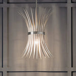 BAILE luminaire suspendu nickel brossé et grège 52460NI