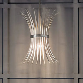 BAILE luminaire nickel brossé et grège 52460NI | Luminaire Plus.ca