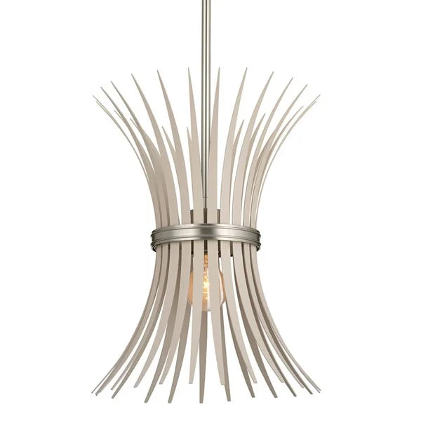 BAILE luminaire suspendu nickel brossé et grège 52460NI