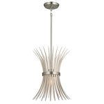 BAILE luminaire suspendu nickel brossé et grège 52460NI