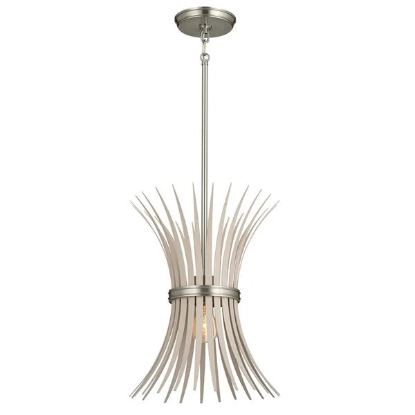BAILE luminaire suspendu nickel brossé et grège 52460NI