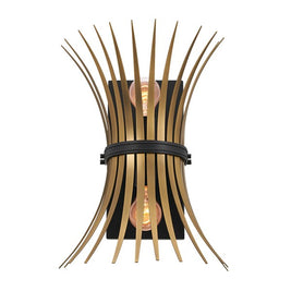 BAILE luminaire mural noir et doré 52461BK | Luminaire Plus.ca