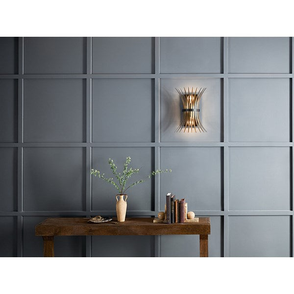 BAILE luminaire mural noir et doré 52461BK | Luminaire Plus.ca
