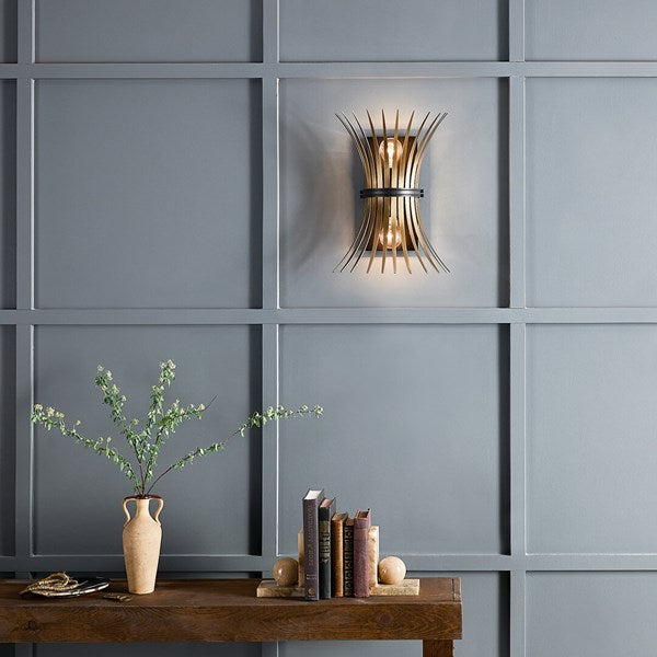 BAILE luminaire mural noir et doré 52461BK | Luminaire Plus.ca