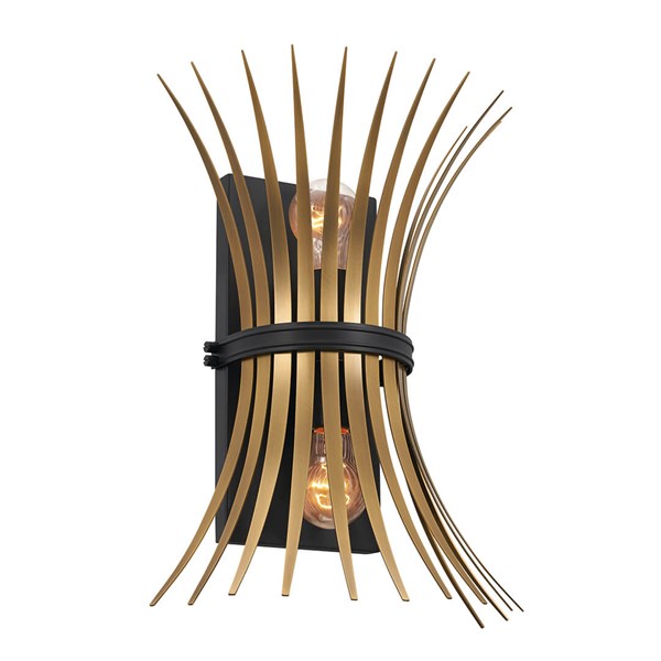 BAILE luminaire mural noir et doré 52461BK | Luminaire Plus.ca