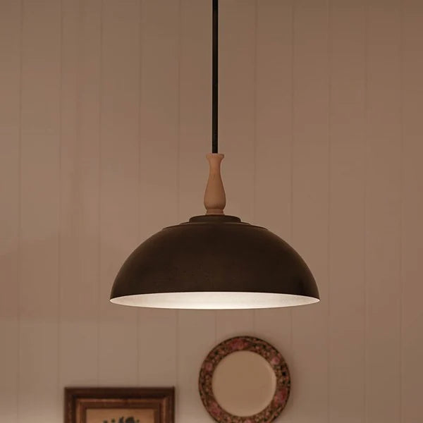FIRA luminaire suspendu gris et effet bois 52477AVI