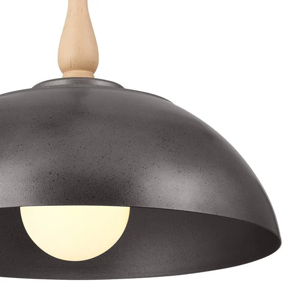 FIRA luminaire suspendu gris et effet bois 52477AVI