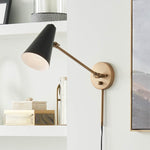 SYLVIA luminaire mural noir et doré 52485NBRB | Luminaire Plus.ca