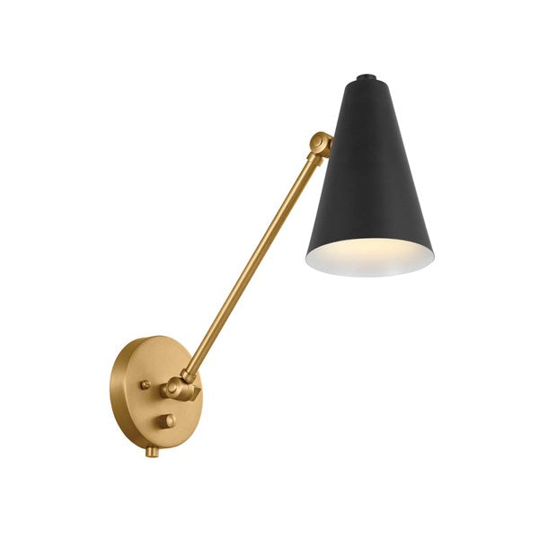 SYLVIA luminaire mural noir et doré 52485NBRB | Luminaire Plus.ca
