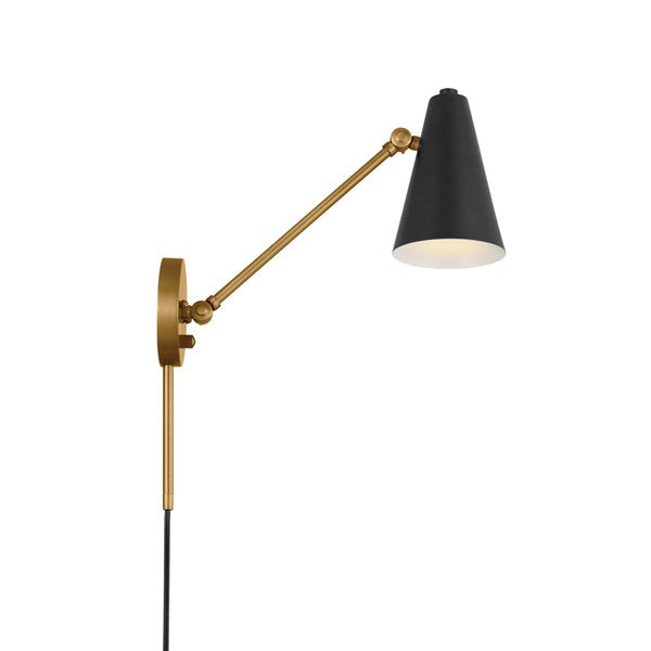SYLVIA luminaire mural noir et doré 52485NBRB | Luminaire Plus.ca