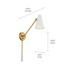 SYLVIA luminaire mural blanc et doré 52485NBRW | Luminaire plus.ca