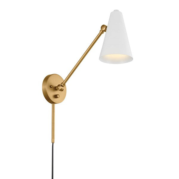 SYLVIA luminaire mural blanc et doré 52485NBRW | Luminaire plus.ca