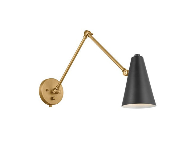 SYLVIA luminaire mural noir et doré 52486NBRB | Luminaire Plus.ca