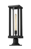 GLENWOOD luminaire sur socle extérieur noir 586PHBR-533PM-BK