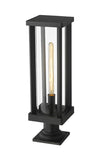GLENWOOD luminaire sur socle extérieur noir 586PHBR-533PM-BK| Luminaire Plus.ca