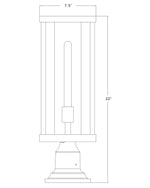 GLENWOOD luminaire sur socle extérieur noir 586PHBR-533PM-BK