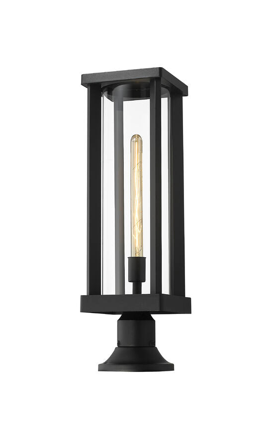 GLENWOOD luminaire sur socle extérieur noir 586PHBR-553PM-BK | Luminaire Plus.ca