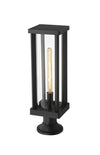 GLENWOOD luminaire sur socle extérieur noir 586PHBR-553PM-BK