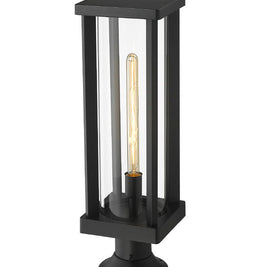 GLENWOOD luminaire sur socle extérieur noir 586PHBR-553PM-BK | Luminaire Plus.ca