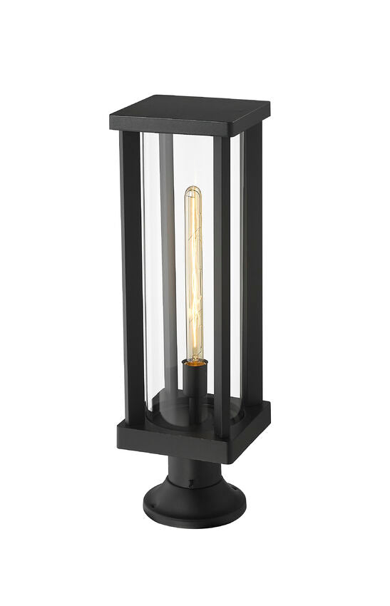 GLENWOOD luminaire sur socle extérieur noir 586PHBR-553PM-BK | Luminaire Plus.ca