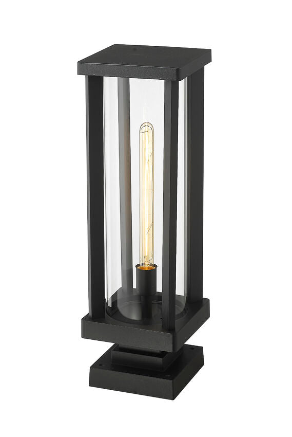 GLENWOOD luminaire sur socle extérieur noir 586PHBS-SQPM-BK| Luminaire Plus.ca