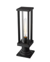 GLENWOOD luminaire sur socle extérieur noir 586PHMR-533PM-BK | Luminaire plus.ca