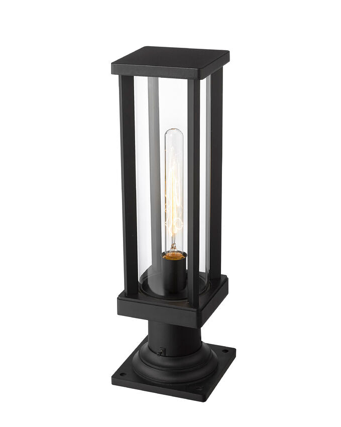 GLENWOOD luminaire sur socle extérieur noir 586PHMR-533PM-BK