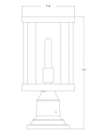 GLENWOOD luminaire sur socle extérieur noir 586PHMR-533PM-BK