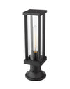 GLENWOOD luminaire sur socle extérieur noir 586PHMR-553PM-BK