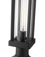 GLENWOOD luminaire sur socle extérieur noir 586PHMR-553PM-BK