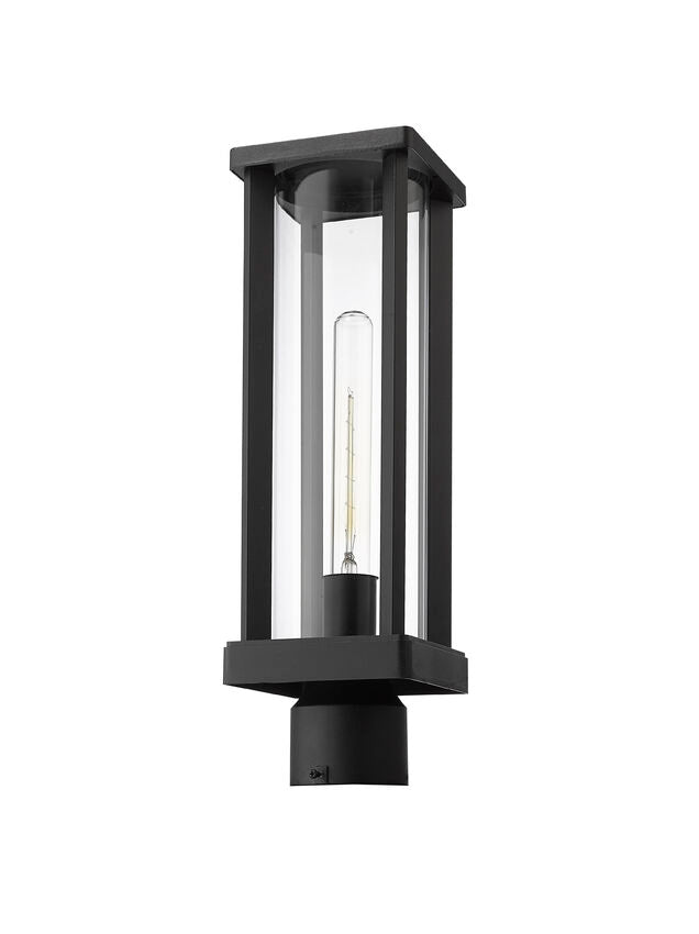 GLENWOOD luminaire tête de poteau extérieur noir 586PHMR-BK | Luminaire Plus.ca