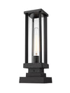 GLENWOOD luminaire sur socle extérieur noir 586PHMS-SQPM-BK | Luminaire Plus.ca