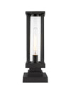 GLENWOOD luminaire sur socle extérieur noir 586PHMS-SQPM-BK | Luminaire Plus.ca