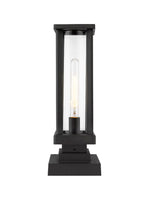 GLENWOOD luminaire sur socle extérieur noir 586PHMS-SQPM-BK | Luminaire Plus.ca