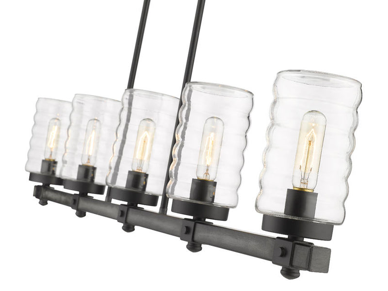 TAHOE luminaire extérieur noir texturé 588-5L-ABB | Luminaire Plus.ca