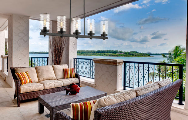 TAHOE luminaire suspendu extérieur noir 588-5L-BK | Luminaire Plus.ca