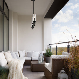 MARLOW luminaire extérieur noir texturé 589-5L-ABB | Luminaire Plus.ca