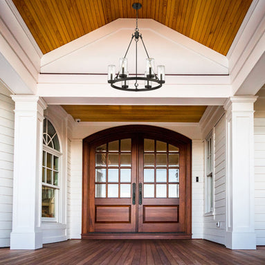 MARLOW luminaire suspendu extérieur noir 589-6BK | Luminaire Plus.ca