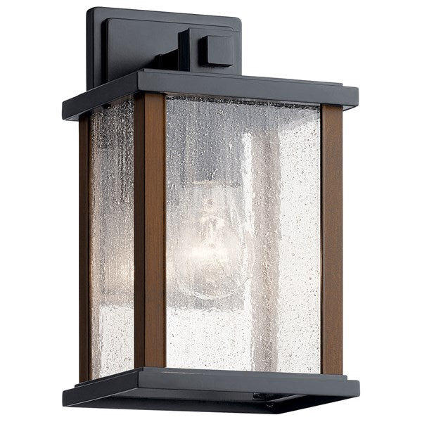 MARIMOUNT luminaire mural extérieur noir et effet bois 59018BK