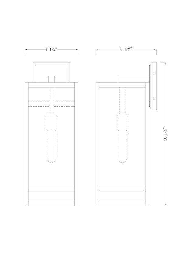 NURI luminaire mural extérieur noir 596B-BK | Luminaire Plus.ca