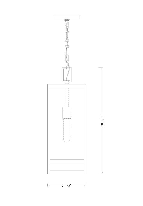 NURI luminaire suspendu extérieur noir 596CHB-BK