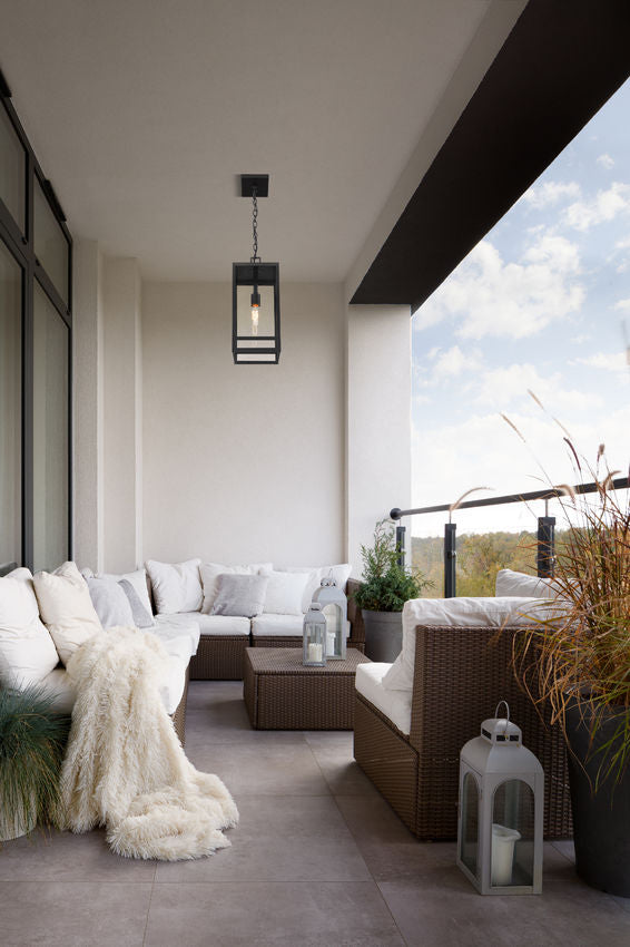 NURI luminaire suspendu extérieur noir 596CHB-BK | Luminaire Plus.ca