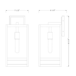 NURI luminaire mural extérieur noir 596M-BK | Luminaire Plus.ca