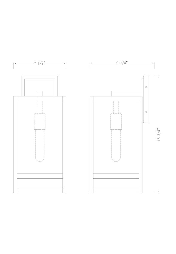 NURI luminaire mural extérieur noir 596M-BK | Luminaire Plus.ca