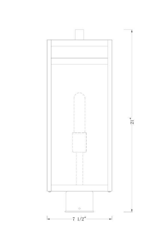 NURI luminaire tête de poteau extérieur noir 596PHBR-BK