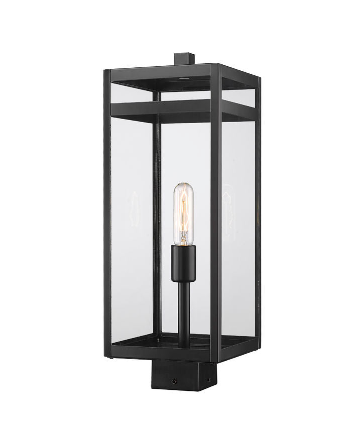 NURI luminaire tête de poteau extérieur noir 596PHBS-BK